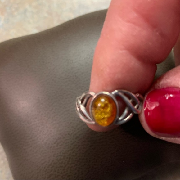 🔆 Amber Ring and Pendant Set - Picture 2 of 3